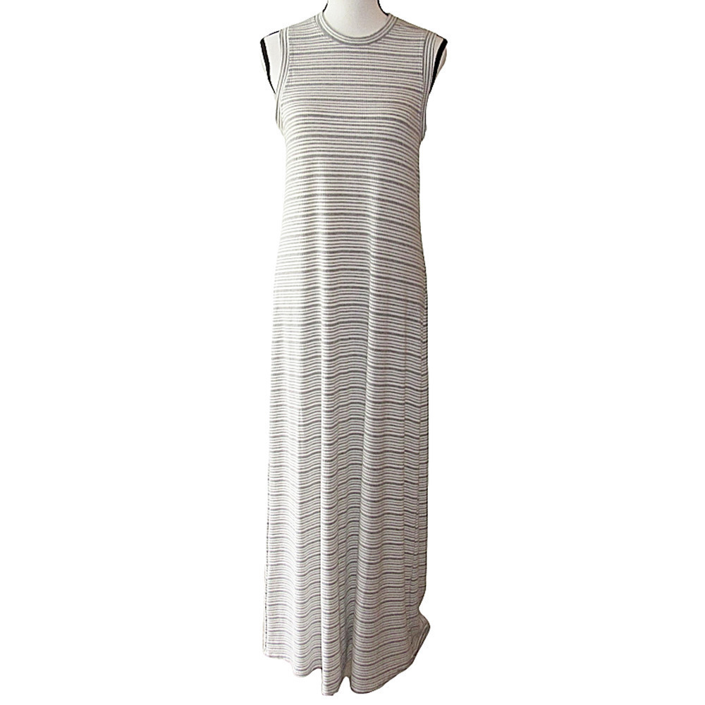 NSR Striped Sleeveless Jersey Stretch Maxi Dress